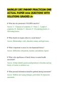 BARKLEY DRT PMHNP PRACTICUM ONE &NewLine;ACTUAL PAPER 2026 QUESTIONS WITH &NewLine;SOLUTIONS GRADED A&plus;