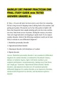 BARKLEY DRT PMHNP PRACTICUM ONE &NewLine;FINAL STUDY GUIDE 2026 TESTED &NewLine;ANSWERS GRADED A&plus;