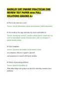 BARKLEY DRT PMHNP PRACTICUM ONE &NewLine;REVIEW TEST PAPER 2026 FULL &NewLine;SOLUTIONS GRADED A&plus;