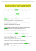AQA A LEVEL PHYSICS &lpar;PAPER 1&rpar; EXAM LATEST UPDATE 2026 ACTUAL QUESTIONS AND CORRECT ANSWERS GRADED A&plus; 