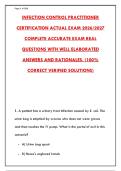 INFECTION CONTROL PRACTITIONER CERTIFICATION ACTUAL EXAM 2026 &vert; OFFICIAL ICP PRACTICE TEST & ANSWERS