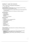 Samenvatting supply chain management 3de jaar kmo