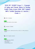 NUR 257&sol; NUR257 Exam 2 &ndash; Concepts of Aging and Chronic Illness in Nursing Guide&vert; Galen &lpar;Latest 2026&sol; 2027 Update&rpar; 100&percnt; Verified Questions & Answers &vert; Grade A
