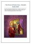 The picture of Dorian Gray detailed study guide