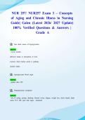 NUR 257&sol; NUR257 Exam 3 &ndash; Concepts of Aging and Chronic Illness in Nursing Guide&vert; Galen &lpar;Latest 2026&sol; 2027 Update&rpar; 100&percnt; Verified Questions & Answers &vert; Grade A