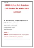 ISDS 505 MIDTERM STUDY GUIDE LATEST 2026 &vert; VERIFIED QUESTIONS & ANSWERS