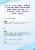 NUR 257&sol; NUR257 Exam 4 &ndash; Concepts of Aging and Chronic Illness in Nursing Review&vert; Galen &lpar;Latest 2026&sol; 2027 Update&rpar; 100&percnt; Verified Questions & Answers &vert; Grade A&NewLine;