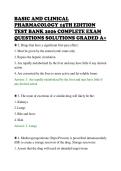 BASIC AND CLINICAL &NewLine;PHARMACOLOGY 15TH EDITION &NewLine;TEST BANK 2026 COMPLETE EXAM &NewLine;QUESTIONS SOLUTIONS GRADED A&plus; 
