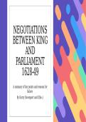 A&ast; PowerPoint on negotiation attempts between king and parliament from 1628-49