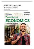 Solutions Manual &mdash; Essentials of Economics&comma; 11th Edition &lpar;Mankiw&comma; 2026&rpar;&comma; Chapters 1-24 &vert; All Chapters Covered