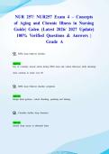 NUR 257&sol; NUR257 Exam 4 &ndash; Concepts of Aging and Chronic Illness in Nursing Guide&vert; Galen &lpar;Latest 2026&sol; 2027 Update&rpar; 100&percnt; Verified Questions & Answers &vert; Grade A