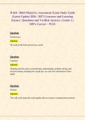 WGU D664 Learners and Learning Science OA Exam Prep Review Guide &vert; High-Yield Concepts