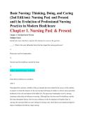 TEST BANK FOR BASIC NURSING THINKING DOING AND CARING 2ND EDITION COMPLETE QUESTIONS AND ANSWERS FOR PROFESSIONAL NURSING PRACTICE REVIEW