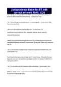 Jurisprudence Exam for PT with correct answers 100&percnt; 2026