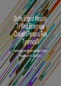 Personal Rule 1629-42 A&ast; A Level PowerPoint 