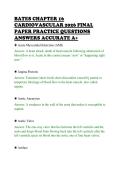 BATES CHAPTER 16 &NewLine;CARDIOVASCULAR 2026 FINAL &NewLine;PAPER PRACTICE QUESTIONS &NewLine;ANSWERS ACCURATE A&plus; 