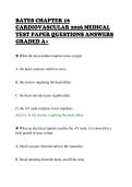 BATES CHAPTER 16 &NewLine;CARDIOVASCULAR 2026 MEDICAL &NewLine;TEST PAPER QUESTIONS ANSWERS &NewLine;GRADED A&plus; 