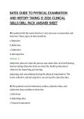 BATES GUIDE TO PHYSICAL EXAMINATION &NewLine;AND HISTORY TAKING 12 2026 CLINICAL &NewLine;SKILLS DRILL PACK ANSWER SHEET 