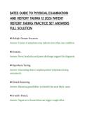 BATES GUIDE TO PHYSICAL EXAMINATION &NewLine;AND HISTORY TAKING 12 2026 PATIENT &NewLine;HISTORY TAKING PRACTICE SET ANSWERS &NewLine;FULL SOLUTION 