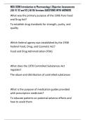 WGU D398 Introduction to Pharmacology &vert; Objective Assessments &NewLine;&vert; OA V1&comma; V2 and V3 &vert; All OA Versions QUESTIONS WITH ANSWERS 