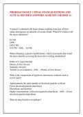 PHARMACOLOGY 1 FINAL EXAM QUESTIONS AND &NewLine;ACTUAL REVISED ANSWERS ALREADY GRADED A&plus;