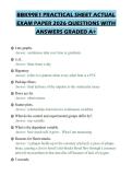 BBK99E1 PRACTICAL SHEET ACTUAL&NewLine;EXAM PAPER 2026 QUESTIONS WITH&NewLine;ANSWERS GRADED A&plus;
