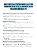BBK99E1 PRACTICAL SHEET PRACTICE&NewLine;EXAMINATION 2026 QUESTIONS WITH&NewLine;ANSWERS GRADED A&plus;