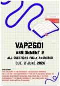 VAP2601 Assignment 2 Memo &vert; Due 3 June 2026