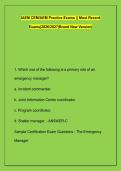 IAEM CEM&sol;AEM Practice Exams &vert;&vert; Most Recent &NewLine;Exams&vert;2026&sol;2027&vert;Brand New Version&vert;