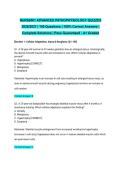 NURS6501 ADVANCED PATHOPHYSIOLOGY QUIZZES 2026&sol;2027 &vert; 150 Questions &vert; 100&percnt; Correct Answers &vert; Complete Solutions &vert; Pass Guaranteed - A&plus; Graded&NewLine;&NewLine;