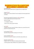BUSINESS ETHICS FBLA QUESTIONS &NewLine;WITH CORRECT ANSWERS 2026