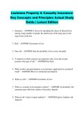 Louisiana Property & Casualty Insurance&colon; &NewLine;Key Concepts and Principles Actual Study &NewLine;Guide &vert; Latest Edition 