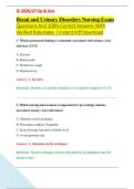 Renal and Urinary Disorders Nursing Exam &NewLine;Questions And 100&percnt; Correct Answers With &NewLine;Verified Rationales &vert; Instant Pdf Download 