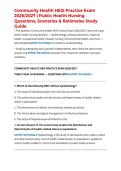 Community Health HESI Practice Exam 2026&sol;2027 &vert; Public Health Nursing Questions&comma; Scenarios & Rationales Study Guide