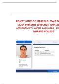 JONES 52-YEAR-OLD MALE PATIENT CASE STUDY&colon; CLINICAL PRESENTATION & ANALYSIS
