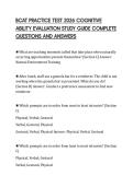 BCAT PRACTICE TEST 2026 COGNITIVE &NewLine;ABILITY EVALUATION STUDY GUIDE COMPLETE &NewLine;QUESTIONS AND ANSWERS