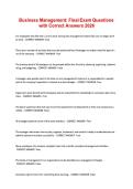 Business Management&colon; Final Exam Questions &NewLine;with Correct Answers 2026
