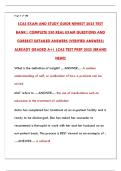 LCAS EXAM AND STUDY GUIDE 2025&colon; NEWEST TEST BANK &plus; PRACTICE QUESTIONS