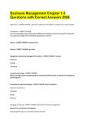 Business Management Chapter 1-5 &NewLine;Questions with Correct Answers 2026 