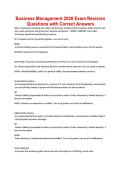Business Management Chapter 1-5 &NewLine;Questions with Correct Answers 2026 