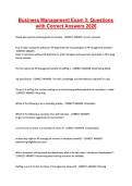 Business Management Exam 3&colon; Questions &NewLine;with Correct Answers 2026