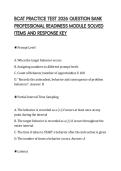 BCAT PRACTICE TEST 2026 QUESTION BANK &NewLine;PROFESSIONAL READINESS MODULE SOLVED &NewLine;ITEMS AND RESPONSE KEY 