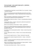 FIN 304 EXAM 1 MC QUESTIONS WITH VERIFIED ACCURATE ANSWERS