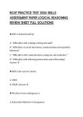 BCAT PRACTICE TEST 2026 SKILLS &NewLine;ASSESSMENT PAPER LOGICAL REASONING &NewLine;REVIEW SHEET FULL SOLUTIONS 