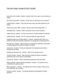 FIN 304 FINAL EXAM STUDY GUIDE
