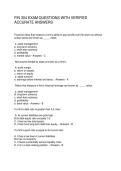 FIN 304 EXAM QUESTIONS WITH VERIFIED ACCURATE ANSWERS