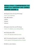 BCH5413 EXAM 3 COMPREHENSIVE TEST &NewLine;PAPER 2026 QUESTIONS AND CORRECT &NewLine;ANSWERS GRADED A&plus;