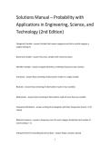 Testbank Probability with Applications in Engineering&comma; Science&comma; and Technology &lpar;2nd Edition&rpar; Solutions Manual&NewLine;&NewLine;
