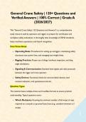 General Crane Safety &vert; 120&plus; Questions and Verified Answers &vert; 100&percnt; Correct &vert; Grade A &lpar;2026&sol;2027&rpar;&NewLine;&NewLine;