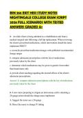 BSN 366 EXIT HESI STUDY NOTES &NewLine;NIGHTINGALE COLLEGE EXAM SCRIPT &NewLine;2026 FULL SCENARIOS WITH TESTED &NewLine;ANSWERS GRADED A&plus;